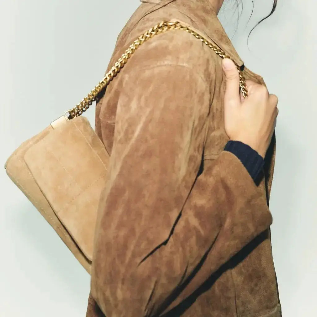 Amelie | Elegante Umhängetasche für Damen Wildleder 2