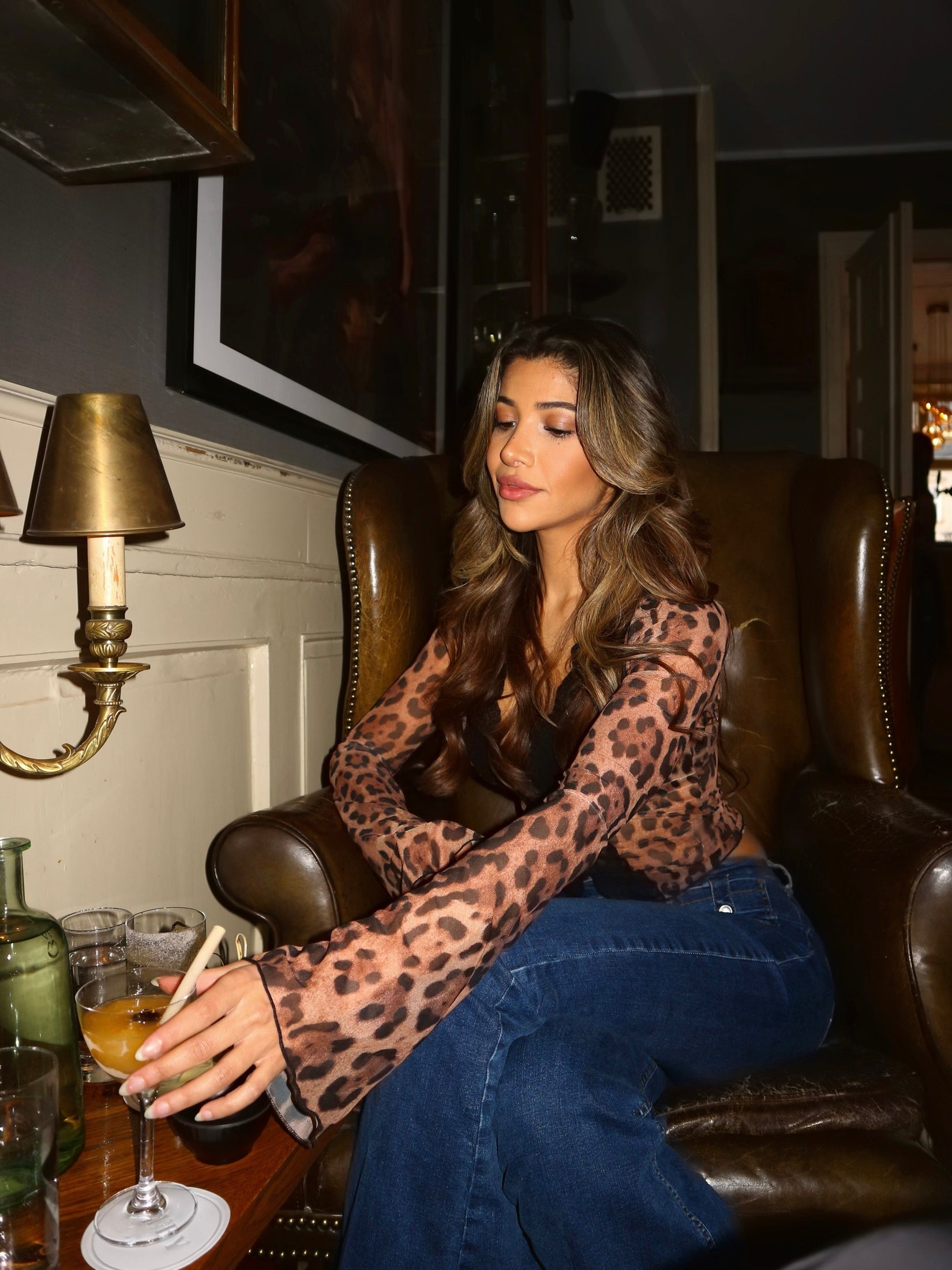 Amelie | Elegantes Leopardenmuster-Top für Damen leicht