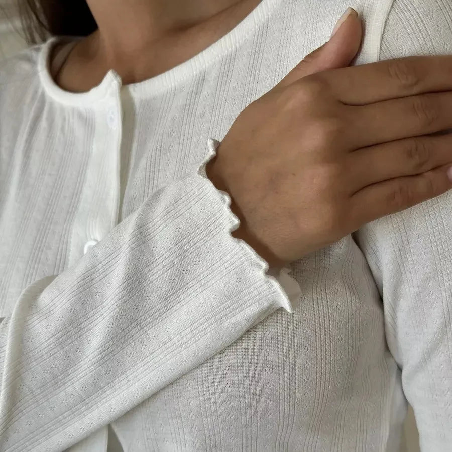 Clara | Bequemer Damen Pyjama Lang aus Baumwolle 1