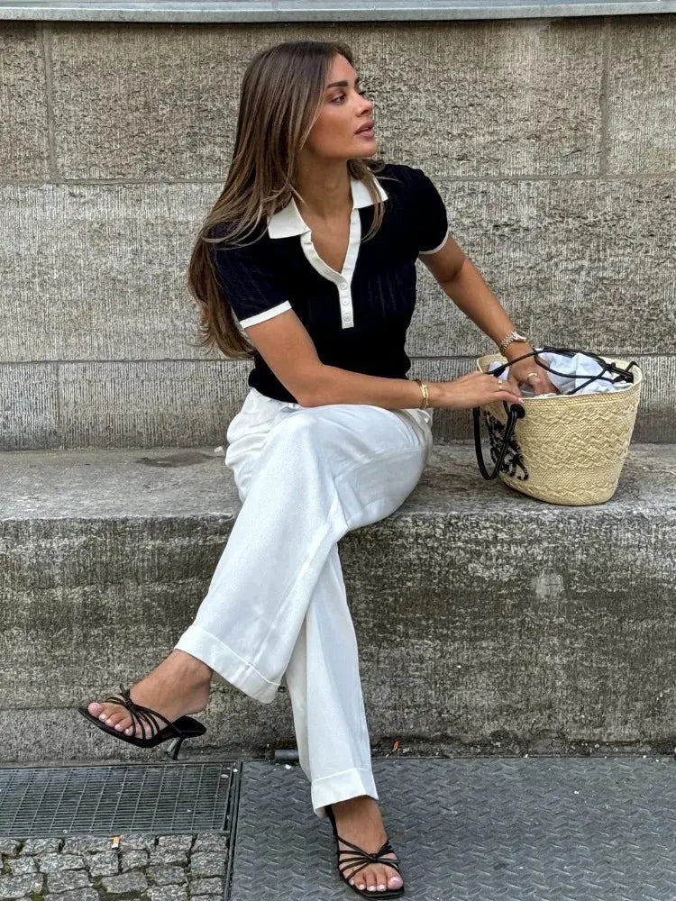 Laura | Stilvolles Strick-Poloshirt für Damen Slim Fit