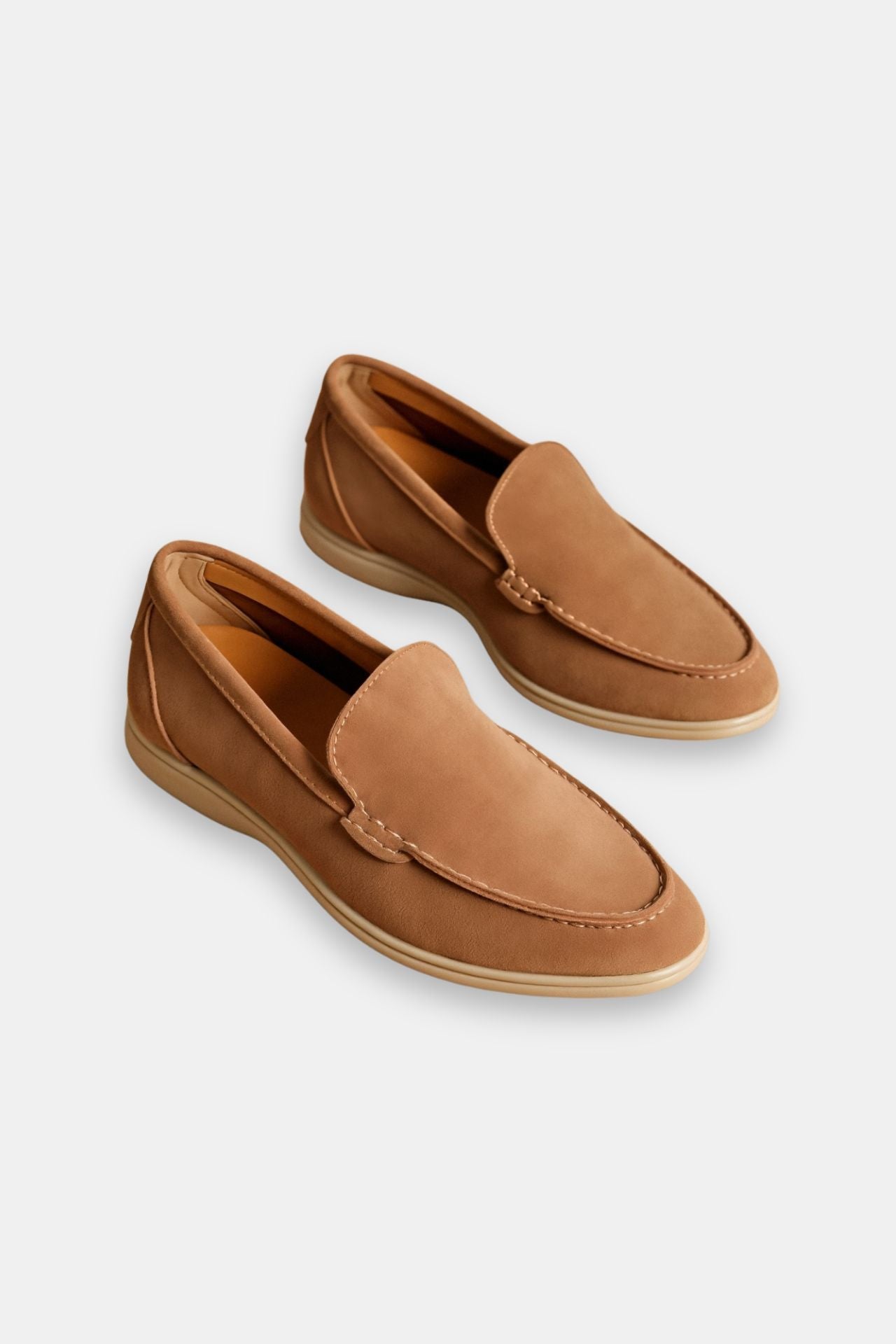 Leon | Elegante Wildleder Loafer für Herren Braun