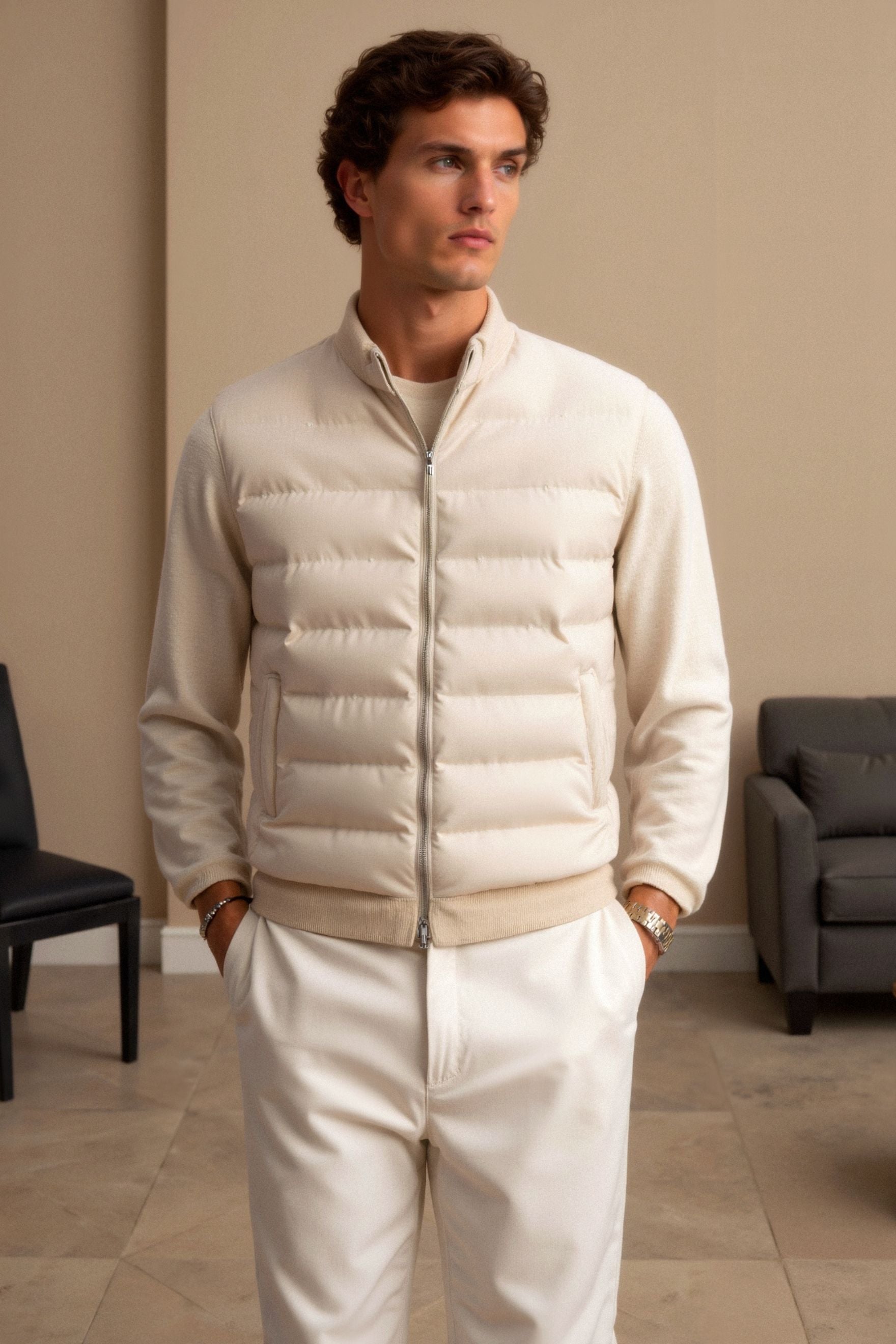 Leon | Minimalistische Steppweste für Herren leicht