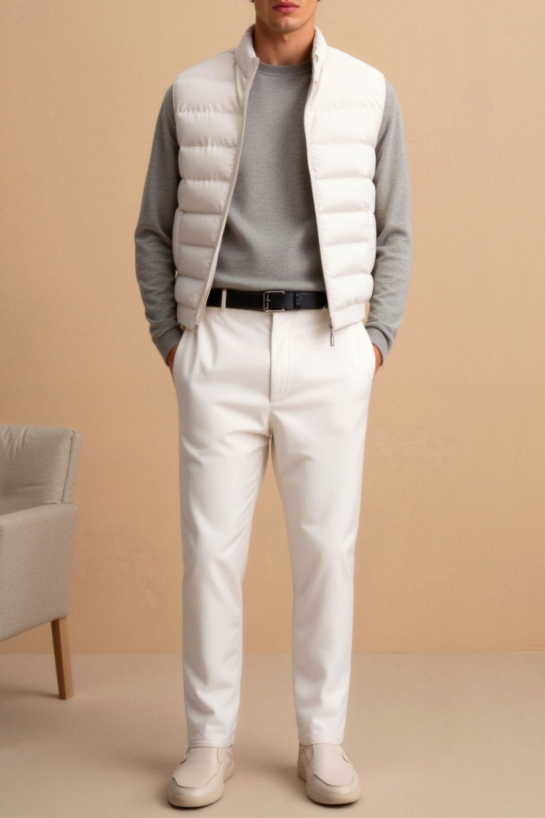 Leon | Minimalistische Steppweste für Herren leicht