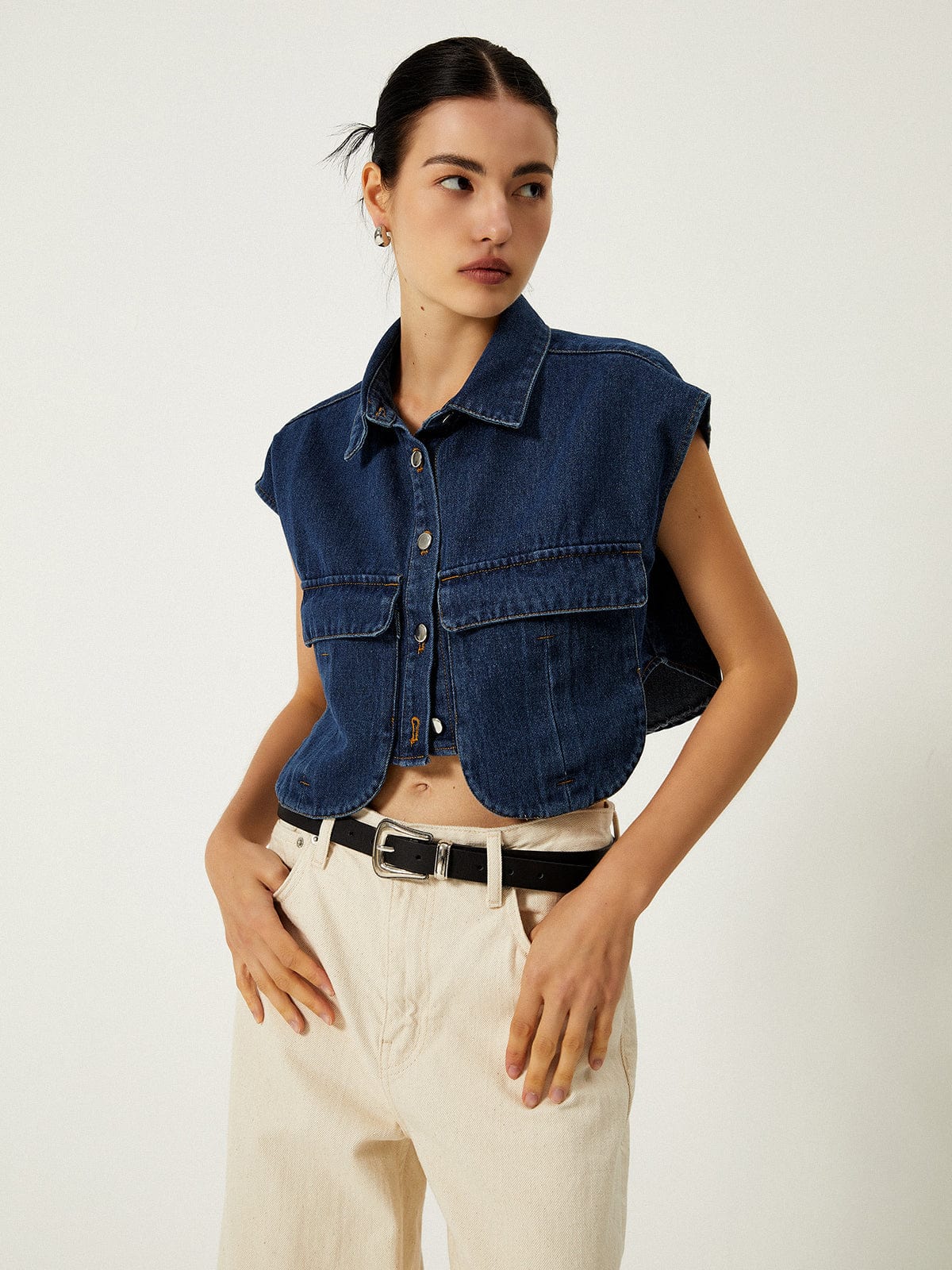 Lina | Modisches Cropped Jeans-Top für Damen Sommer