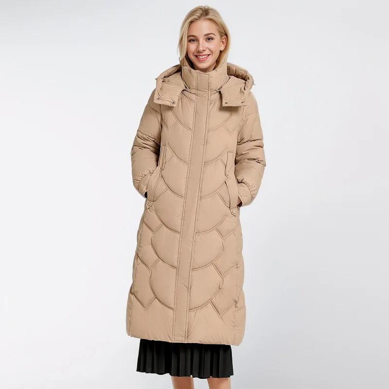 Lotte | Eleganter Wintermantel für Damen lang gesteppter Schnitt