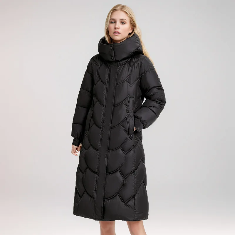 Lotte | Eleganter Wintermantel für Damen lang gesteppter Schnitt