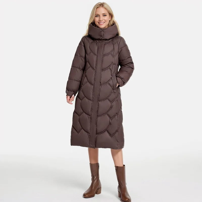 Lotte | Eleganter Wintermantel für Damen lang gesteppter Schnitt