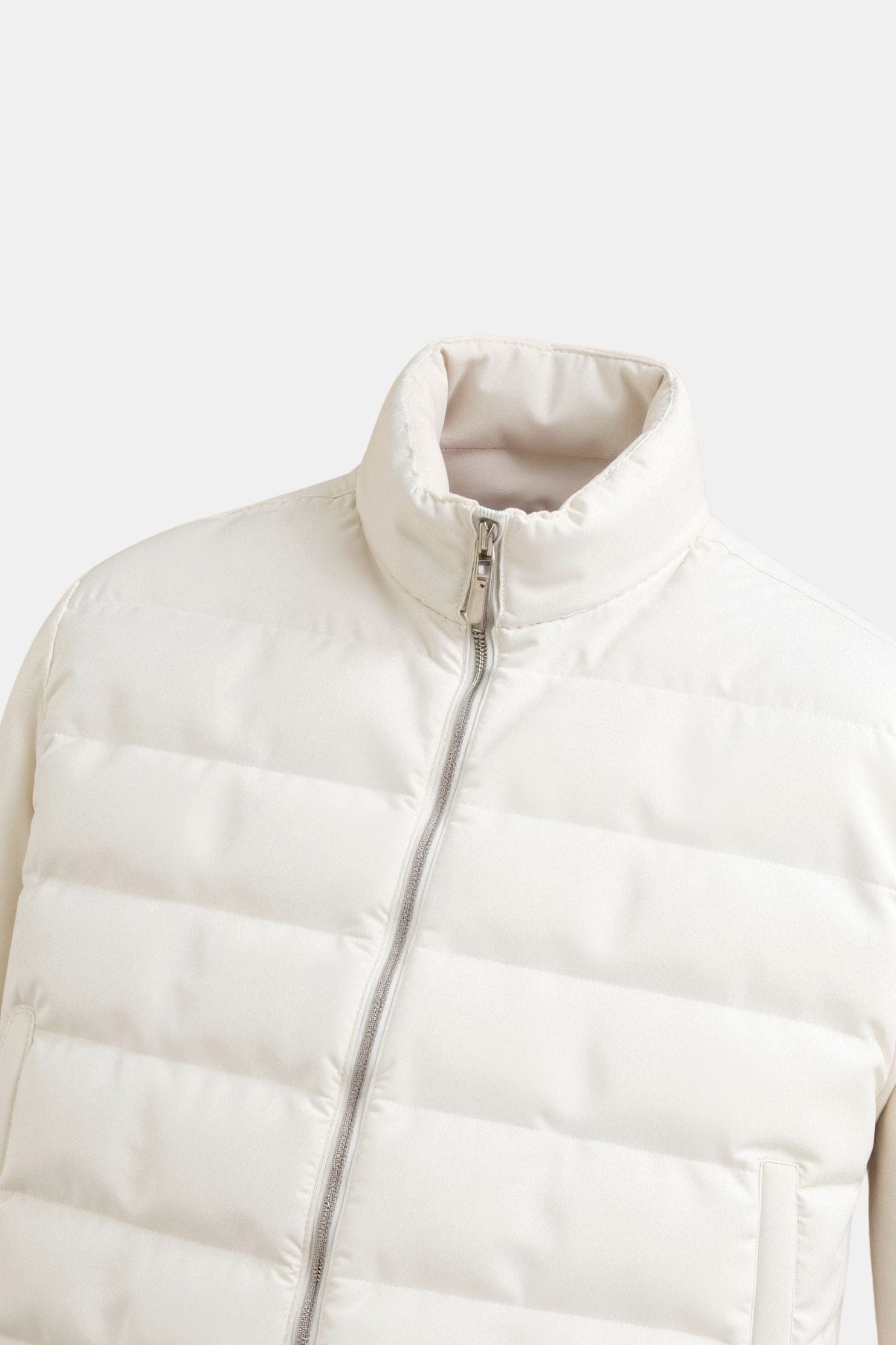 Luca | Moderne Steppjacke für Herren in Cremeweiß