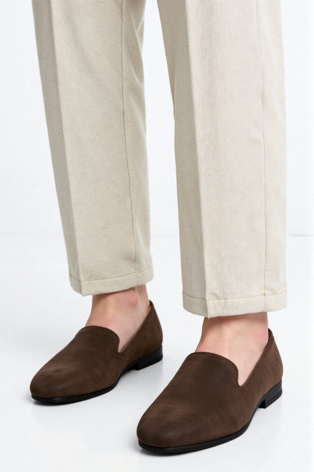 Matteo | Elegante Wildleder Loafer für Herren Braun