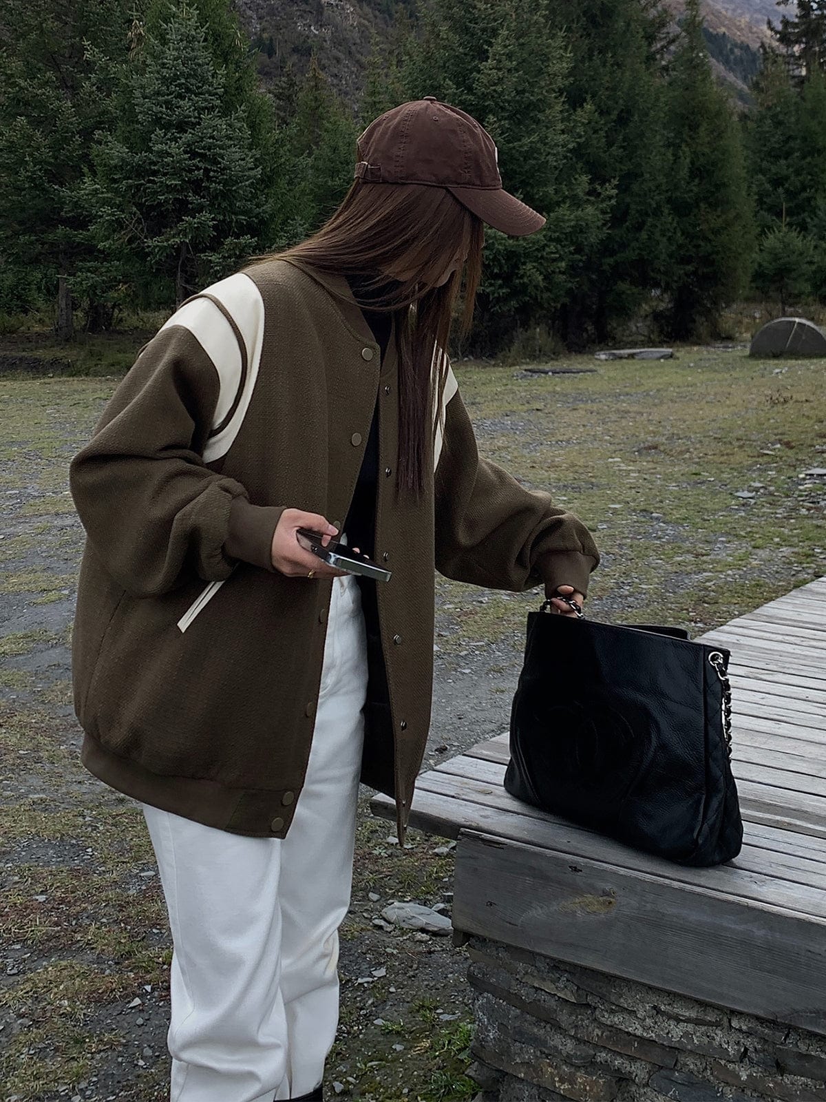 Molly | Lässige Oversized-Jacke für Damen mit Kontrast-Ärmeln